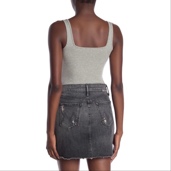 NWT BP. Square Neck Tank Grey Bodysuit - Picture 3 of 6